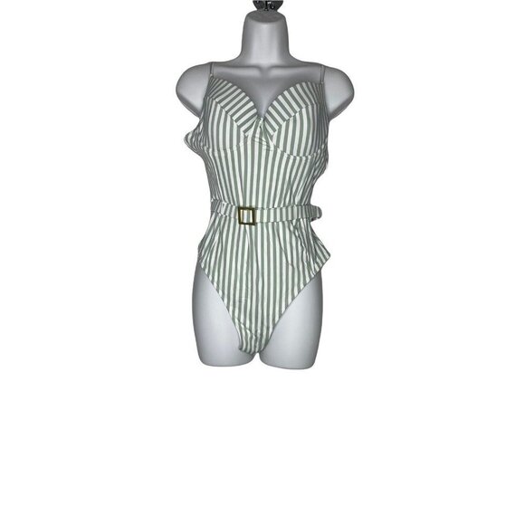 We Wore What X Onia Women’s Danielle‎ Jadette Stripe One Piece Swimsuit SZ L - Picture 2 of 8